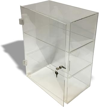 3 Tier - Large Acrylic Lockable Display Cabinet - Case/Bakery Display Cabinet/Store Display Cabinet/Restaurant Display Cabinet