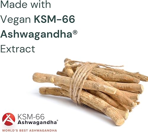 Miniatura 6 de Natgrown Ashwagandha KSM 66 Suplemento 600 mg  Estrés, estado de ánimo y apoyo atlético  Extracto de raíz KSM66 orgánico con 5% de Withanolides