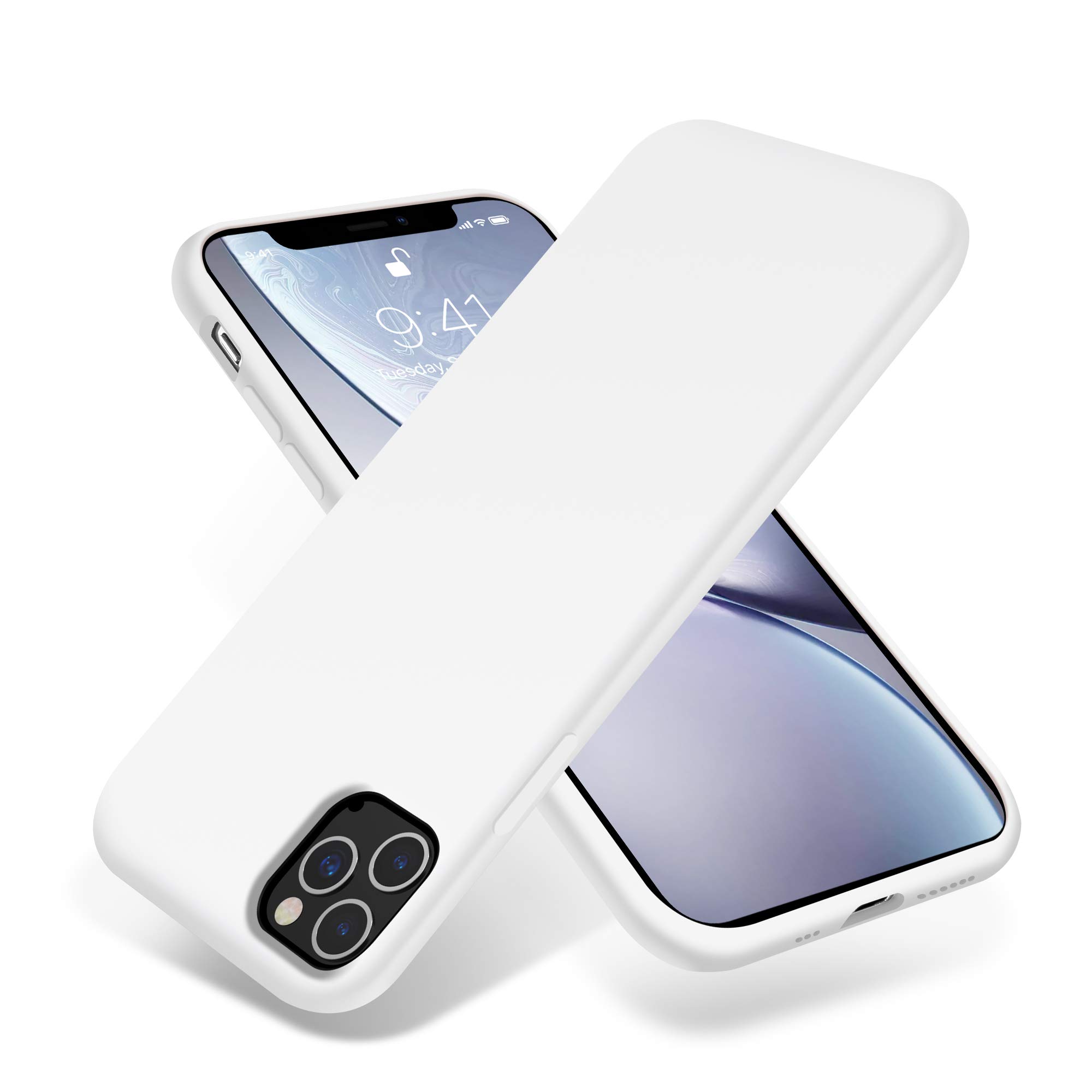 OTOFLYiPhone 11 Pro Case,Ultra Slim Fit iPhone Case Liquid Silicone Gel Cover with Full Body Protection Anti-Scratch Shockproof Case Compatible with iPhone 11 Pro (White)