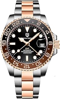 Pagani Design GMT Automatic Mechanical Men's Watch Rotating Ceramic Bezel Stainless Steel Watch with Date Function Men's Sport Watch