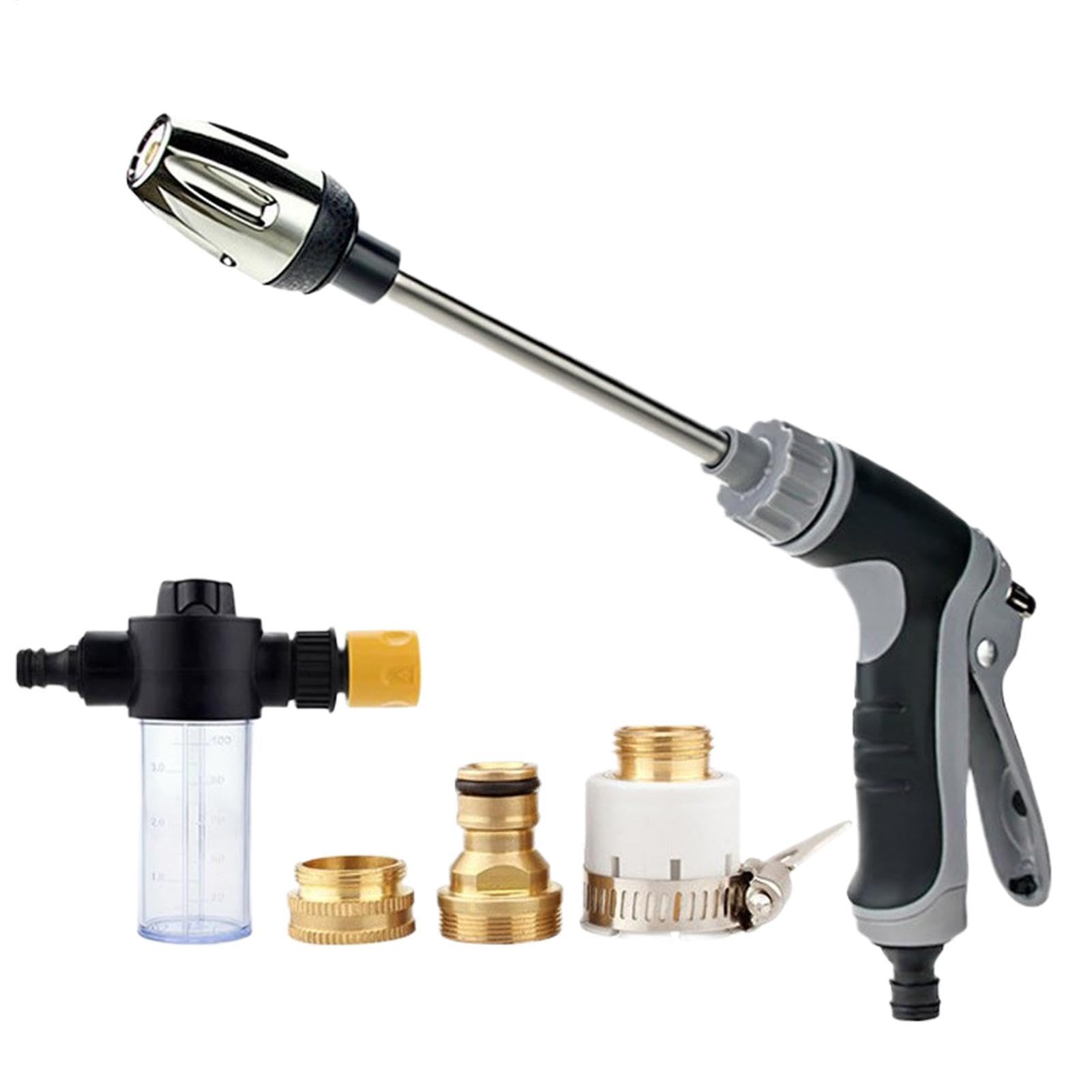 Aquoxis Pressure Washer, High Pressure Power Washer Wand Set, Hydro Power Water Jets Cleaner Attachment, Adjustable Nozzle Cleaning Sprayer with 3 Modes for Patio, Car, Driveway, Deck and Outdoor