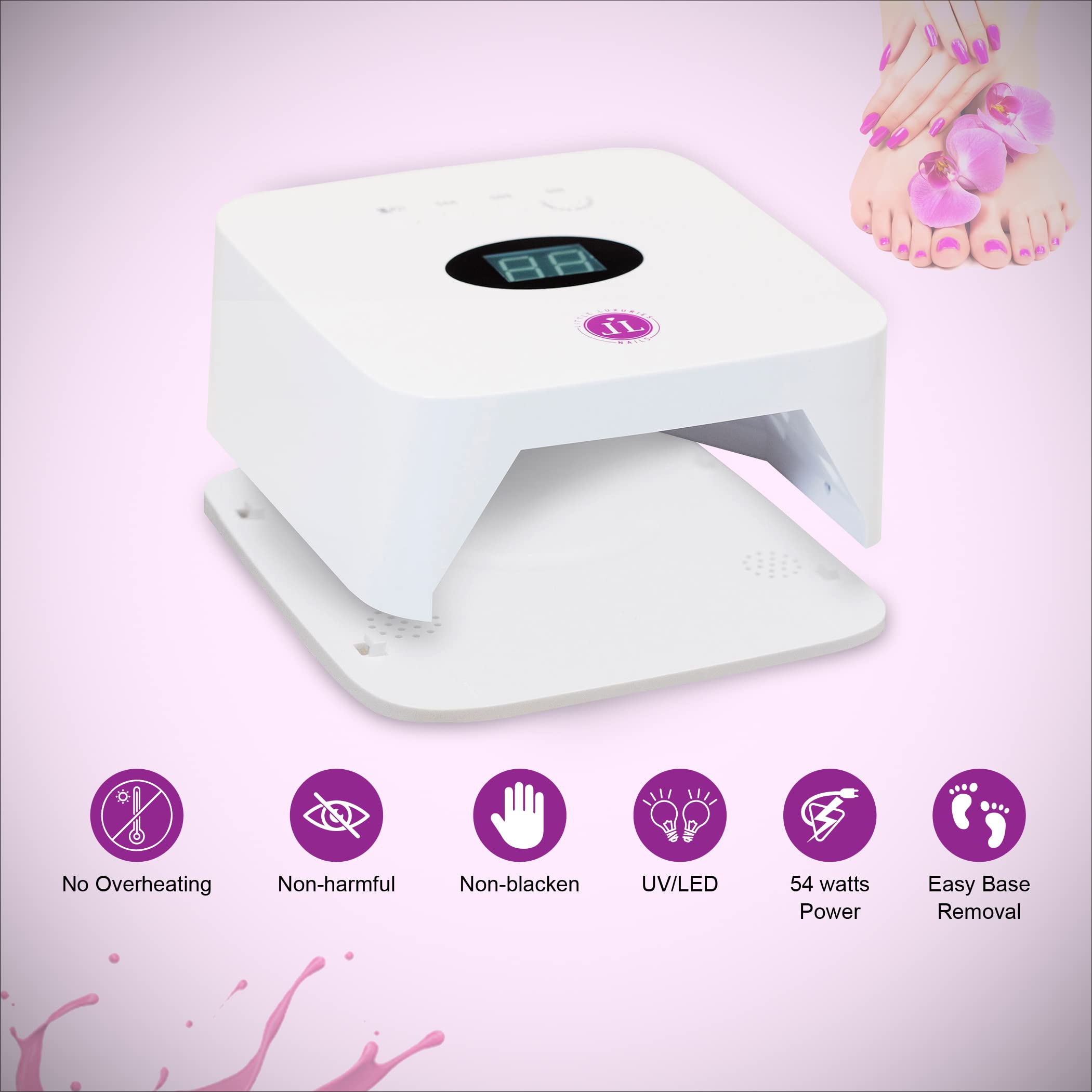 Cordless Led Nail Lamp Little Luxuries Professional 54w Rechargeable Uv |  Desertcart Seychelles, image size:2101x2101