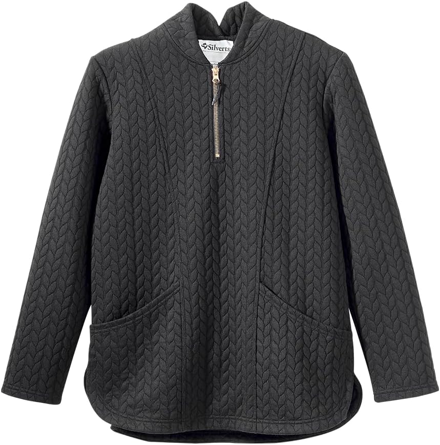 Women’s Easy Dressing Open Back Adaptive Half Zip Tracksuit Top