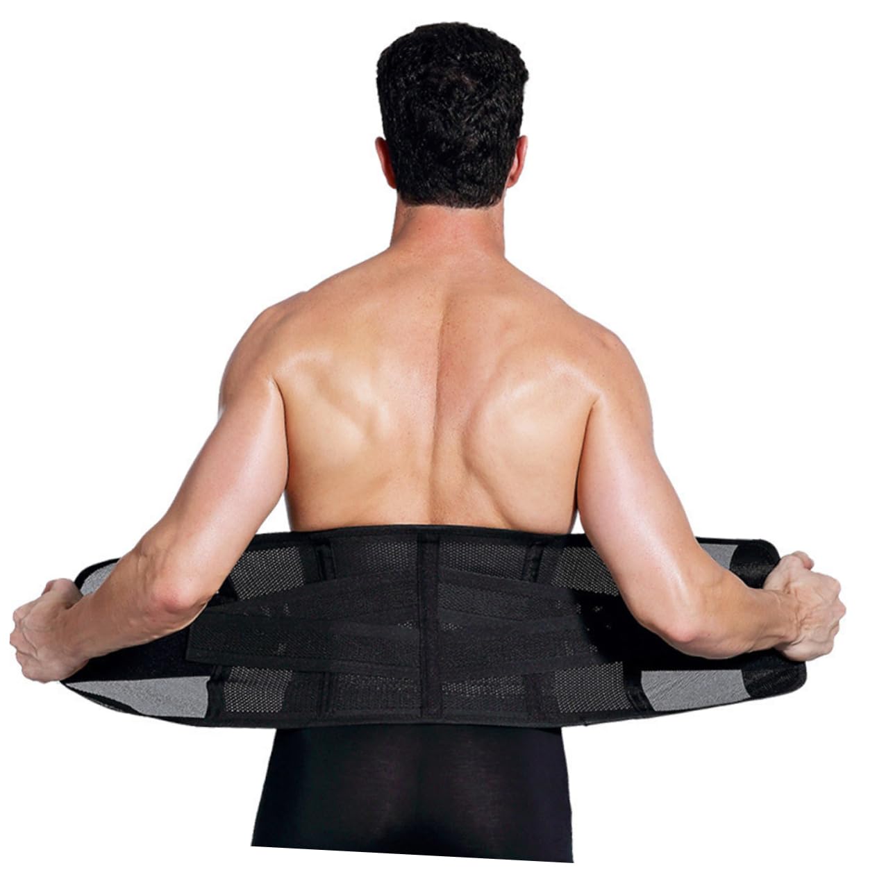 Happyyami Men Women Waist Trimmer Belt Slimming Wrap for Calorie Burning Comfortable Elastic Support for Abdomen and Lower Back Xl Black