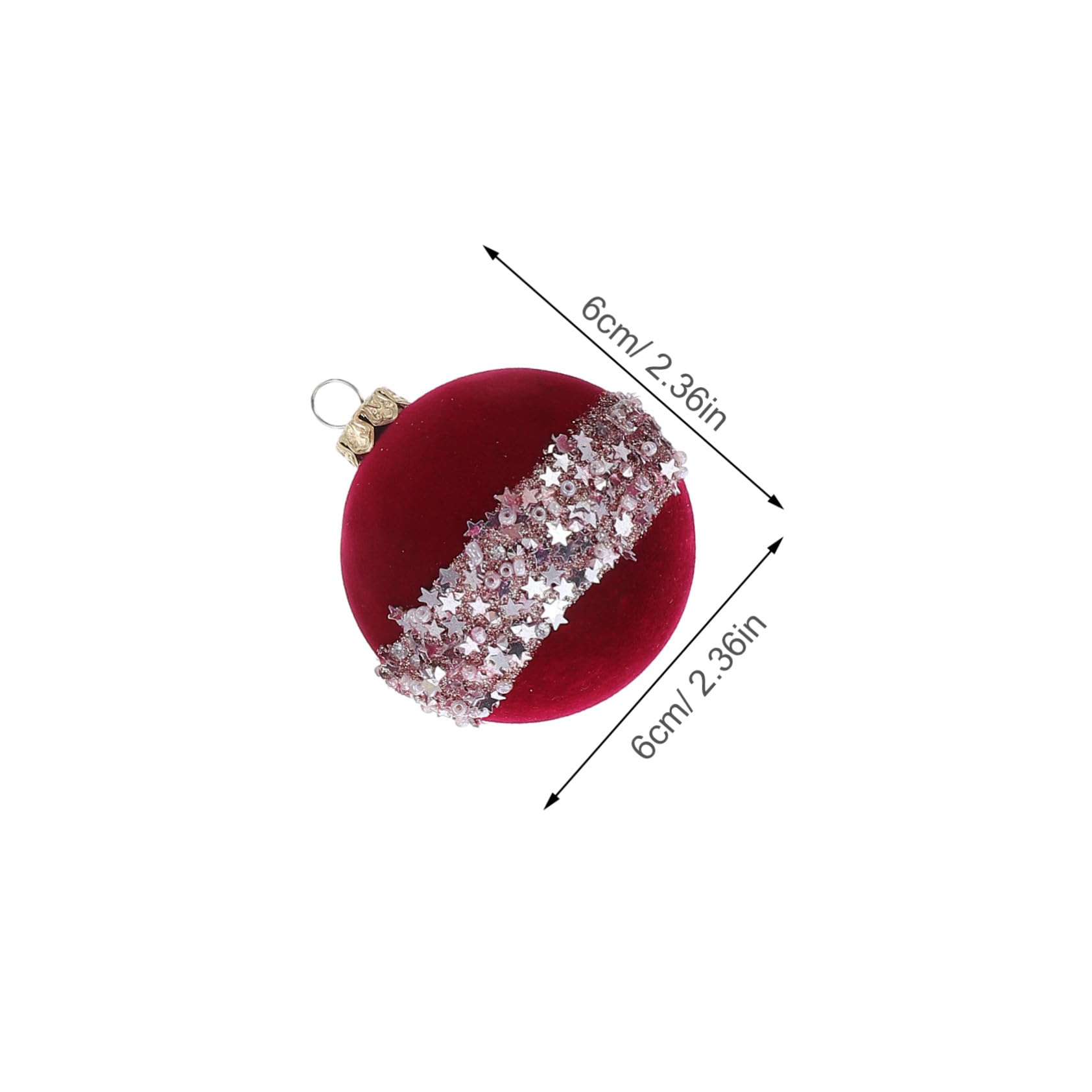 16 Piezas Bolas de Navidad Bolas Inastillables con Acabado Aterciopelado Rojo para Decoración Colgante Árbol Festivo Hogar