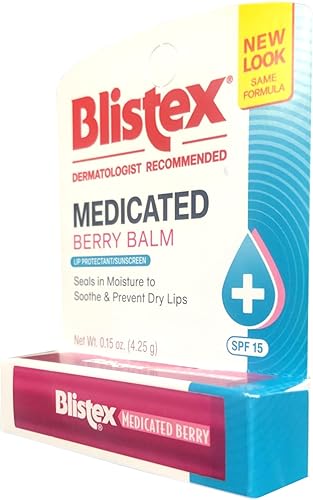 Miniatura 5 de Blistex Bálsamo labial medicado, Spf 15, bayas, tubos de 0.15 onzas (paquete de 3)