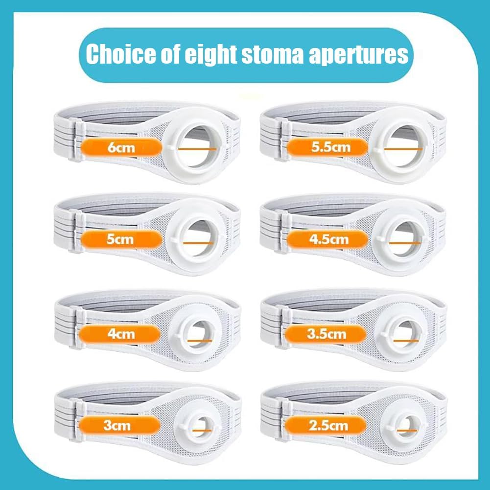 Cinturón de Soporte para ostomía, para Bolsa de ostomía Fija Previene la Hernia paraestomal Cinturón de Soporte para Hernia Unisex Cinturón para Hernia,4.5cm