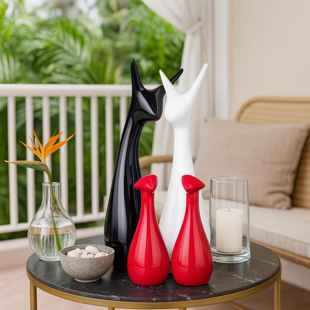 Lucky Deer Family Statue - Home Decor Ceramic Figures -7