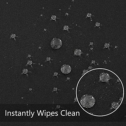 Image of Obstal 210GSM Rectangle Table Cloth, Black, 54 x 108 Inch | Heavy Duty Water Proof Microfiber Tablecloth, Decorative Fabric Table Cover for Outdoor and Indoor Use