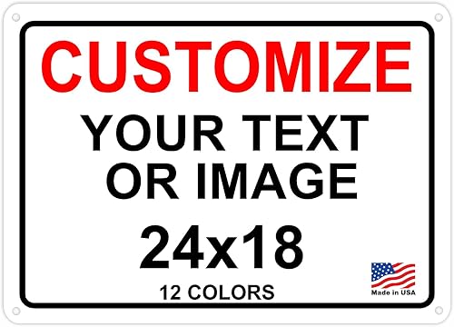 Letreros metálicos personalizados AV Grafx, aluminio, 24x18, borde, moderno, profesional, personalizable, duradero, versátil, resistente a los rayos