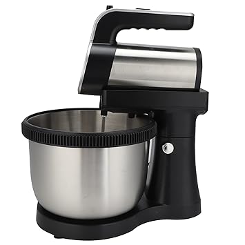 Generic Electric Egg Mixer, EU Plug 220V Large Power Stand Mixer Handheld 5 Speed with Stirring Rod for R