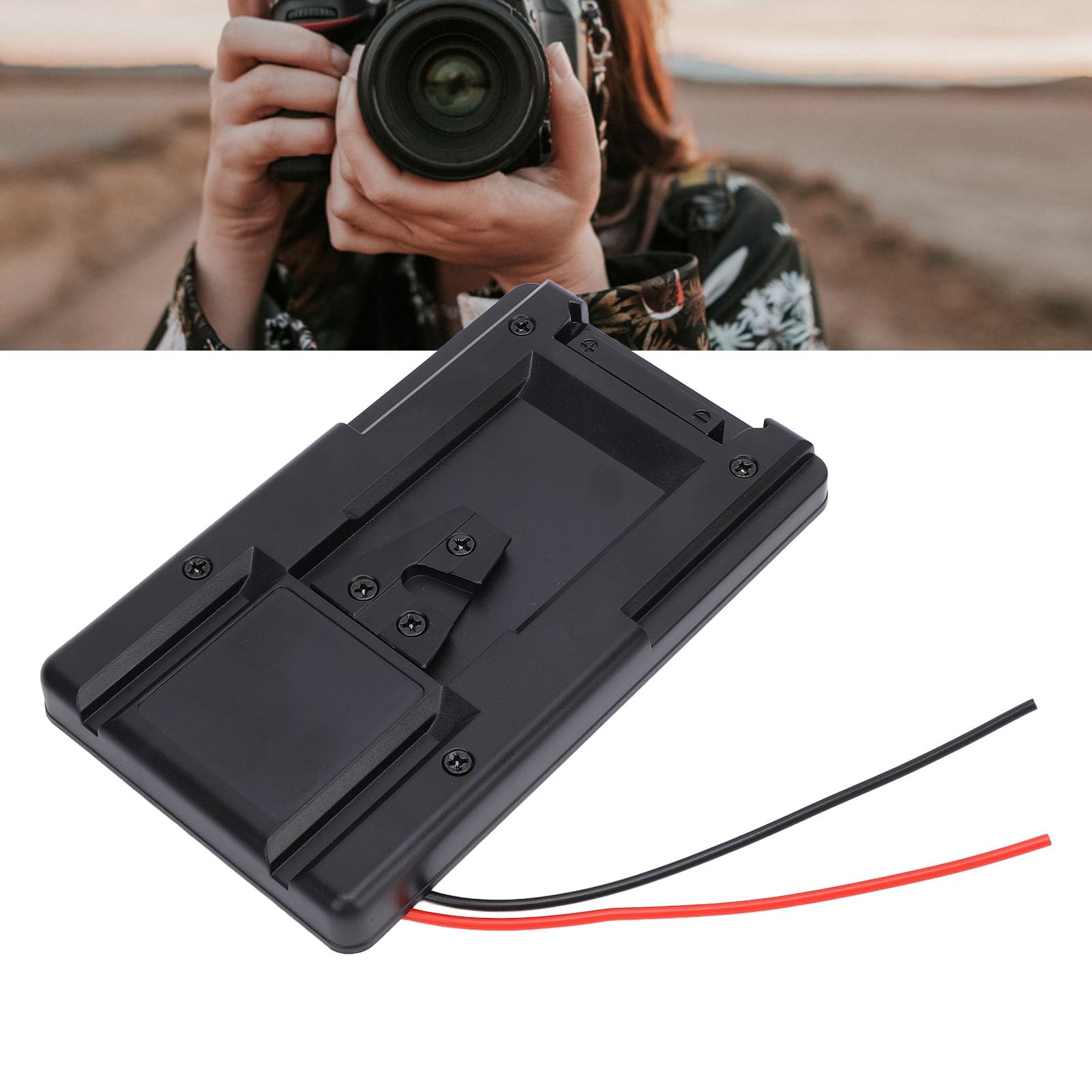 Placa de Montaje en V para S GP V Lock V, Adaptador de Soporte de Placa de Batería, Convertidor con Fuente de Alimentación de Salida D Tap para Cámara