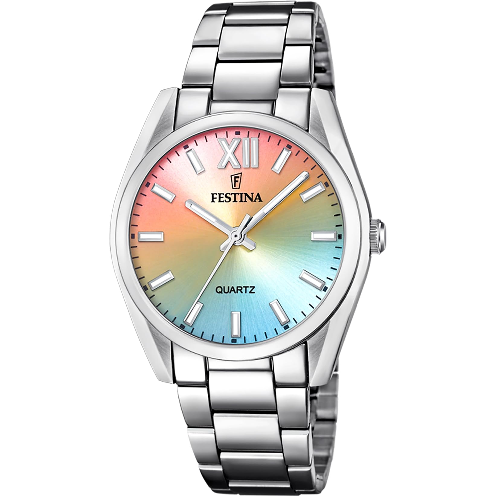 Festina Orologio da donna F20622 Boyfriend Cassa in Acciaio Inox Grigio Cinturino in Acciaio Inox Grigio