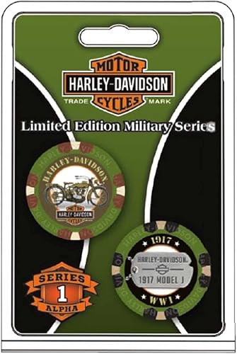 Miniatura 2 de Harley-Davidson Serie Militar Alpha 1 1917 Modelo J Coleccionable Poker Chip 6741