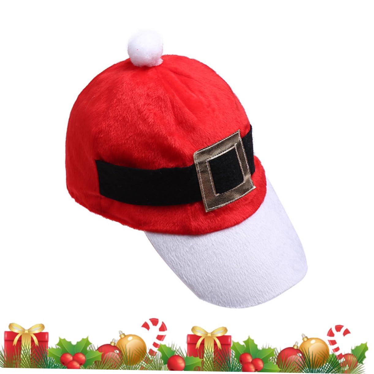 PACKOVE Weihnachtsgürtelmütze Cosplay Kostümzubehör Catering Kochmütze Weihnachts Party Hut für Erwachsene Männer Frauen Lustige Kugelkappe Festliche Mütze für Weihnachtsfeiern und Festival Partys