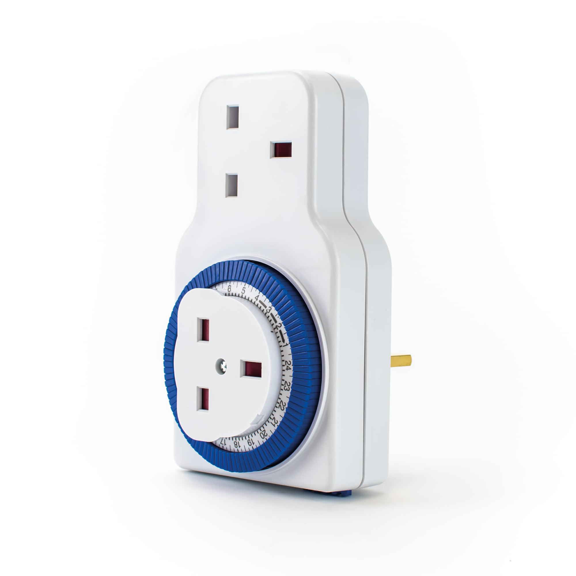 STATUS Timer Switch | 24 Hour Segment Timer Light Switch | White UK Plug | Separate Socket | S24HRSQT1WS1PK4