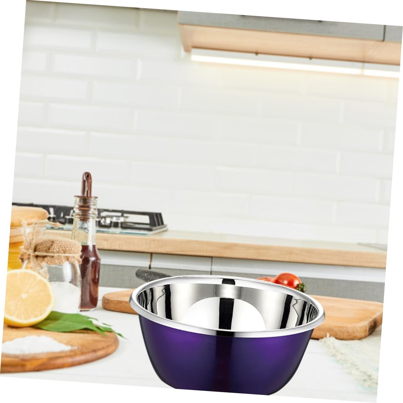 Mikinona 3pcs Stainless Steel Mixing Bowls Salad Mixing Bowls Lids Storage Containers