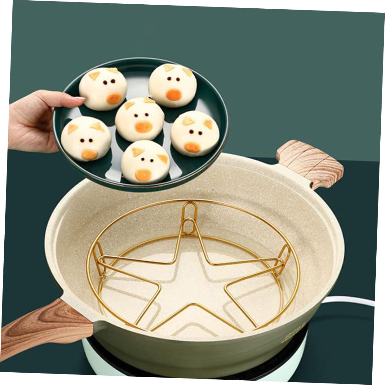 Support Casserole Vapeur Inox Support De Casserole Vapeur En Acier Inox - Grille De Cuisson Isolation Thermique - Pour Autocuiseur, Friteuse