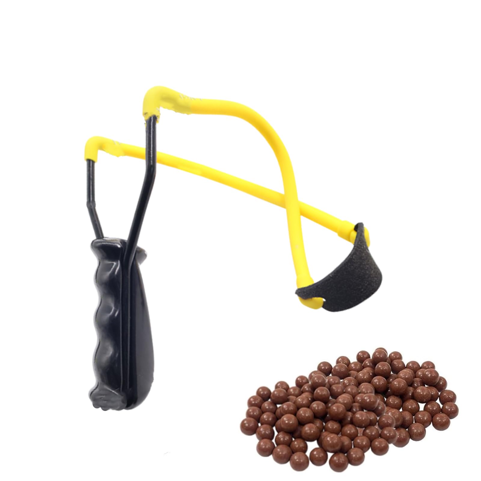 GERUI Schleuder Steinschleuder Zwille Set, inkl Tonkugeln | Schleuder für Outdoor Sportarten, Slingshot für Anfänger sowie Fortgeschrittene,Spielzeug für den Außenbereich