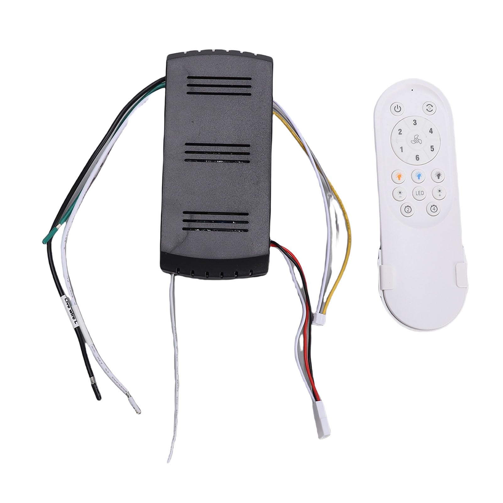 Kit de Control Remoto de Luz del Ventilador de Techo, Regulación de Velocidad de 6 Engranajes Brillo Ajustable de Brillo Ajustable 2H 4H Temporizador Universal Ventilador de