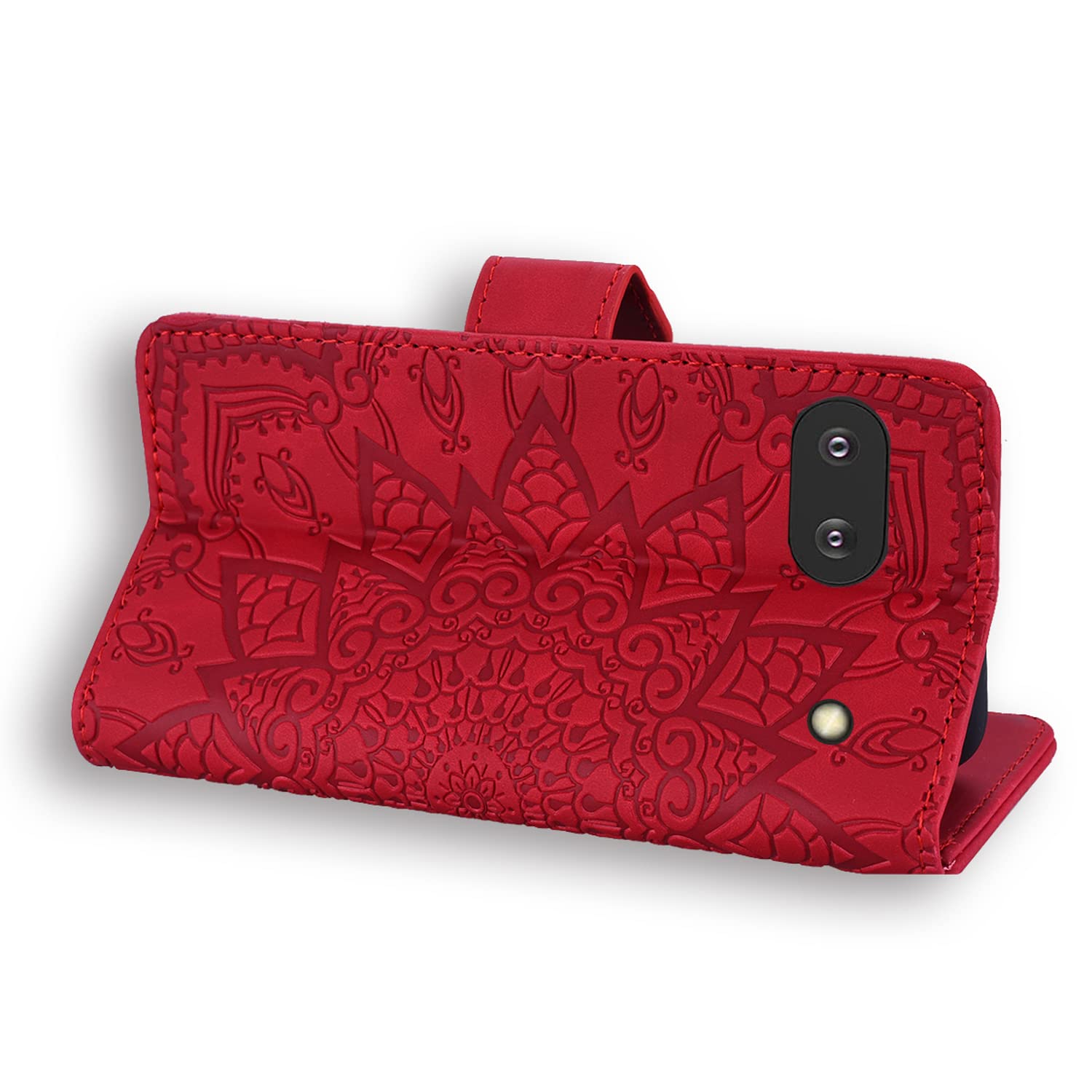 EbestStar Cover Per Google Pixel 6 – Custodia Libro Portafoglio In Pelle PU Nero/Rosso + Vetro Temperato - 2