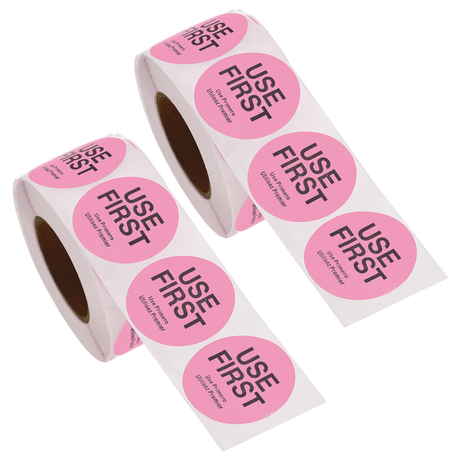 PATIKIL Use First Stickers 1.5 Inch, 1000 Pieces Food Service Inventory Control Labels for Restaurant Kitchen Warehouse, Pink