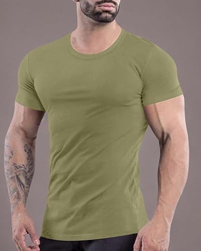 Miniatura 5 de Uni Clau Camisetas musculares para hombre, camisetas de manga corta a la moda, camiseta de entrenamiento atlético para gimnasio