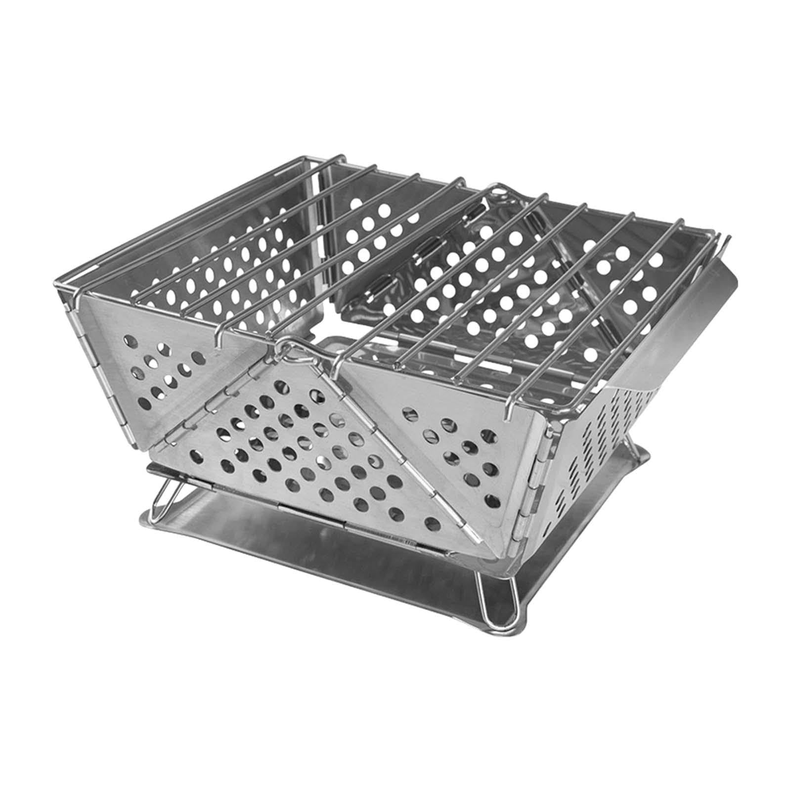Brasero pliable et barbecue de camping compact en acier inoxydable - 8