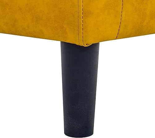 Miniatura 7 de Silla de barril de cuero con juego otomano, sillas decorativas de piel sintética con diseño otomano y centro copetudo, moderno sillón tapizado con