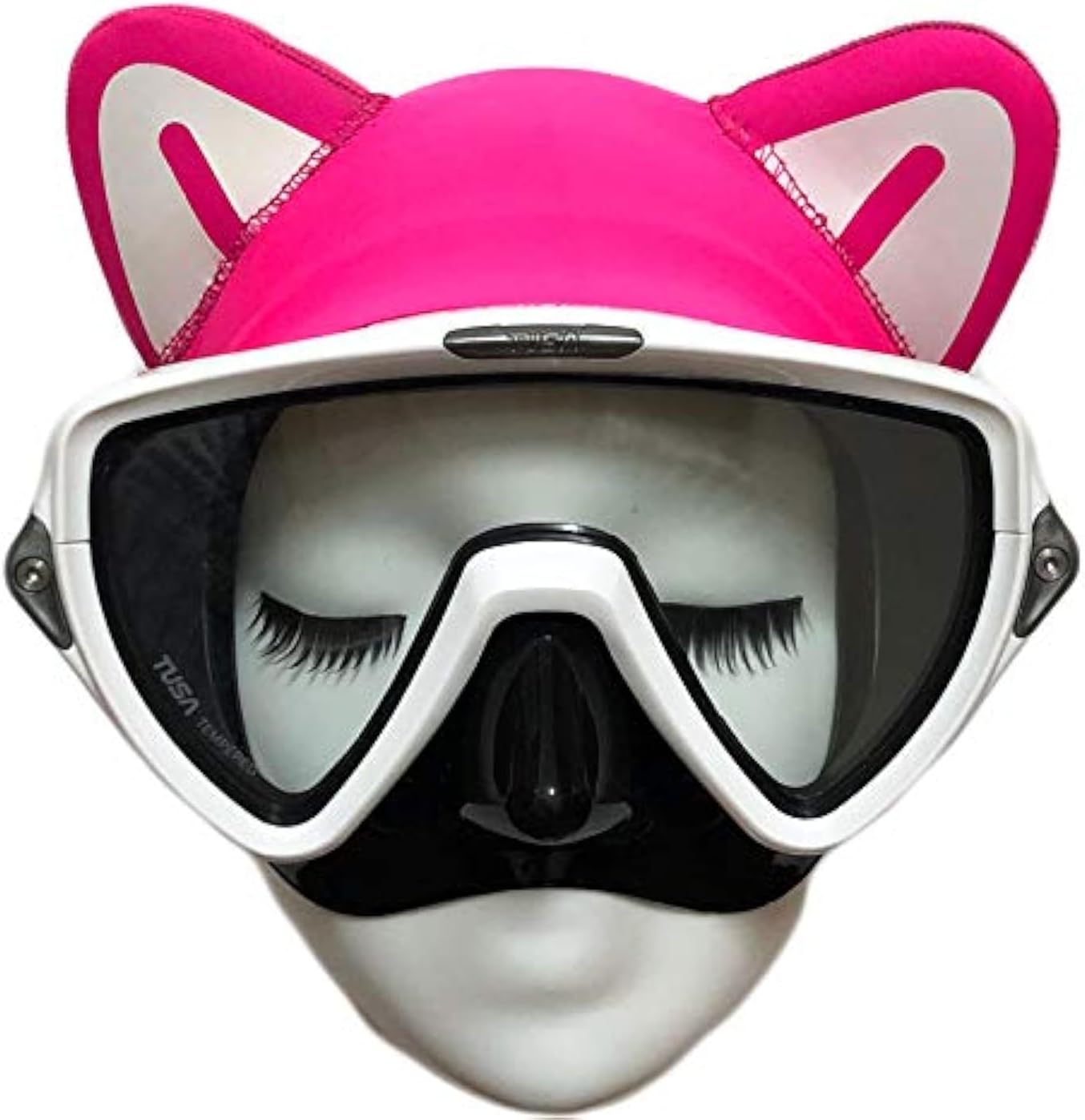 BRLUCKY Scuba Diving Headband Pink Cat Kitty 2mm Neoprene Wetsuit Hood for Women Youth Head Cover Dive Cap Surfing Thermal Hair Band Kayaking Snorkeling Swimming Sailing Canoeing Water Sports