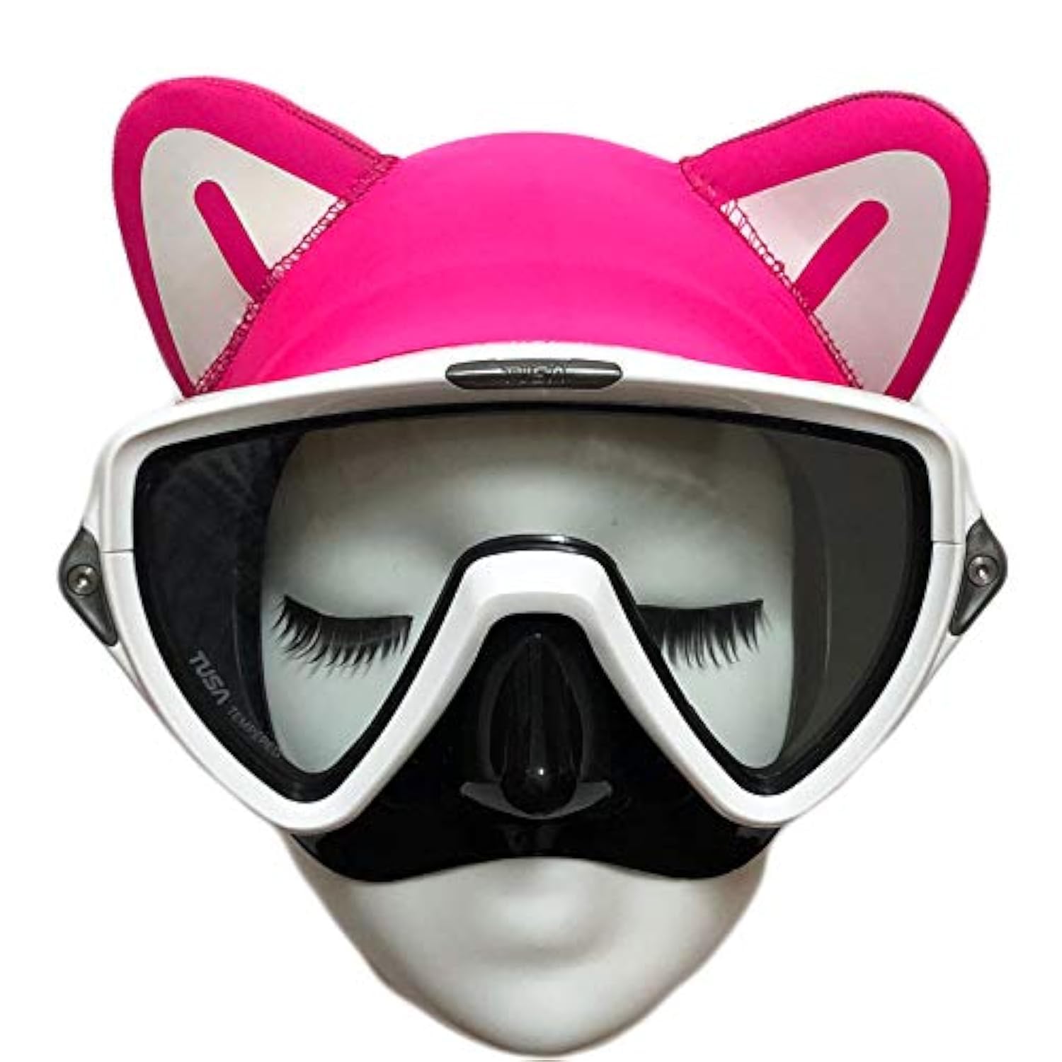Scuba Diving Headband Pink Cat Kitty 2mm Neoprene Wetsuit Hood for Women Youth Head Cover Dive Cap Surfing Thermal Hair Band Kayaking Snorkeling Swimming Sailing Canoeing Water Sports