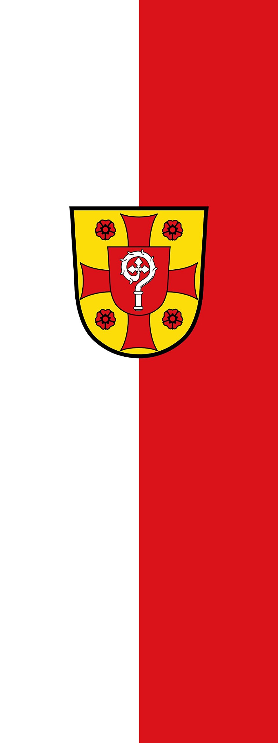 Drapeau Adelschlag pavillon portrait vertical de 6m² dimensions 400x150cm