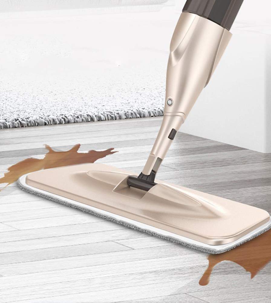 Spray Mop 2 Almohadillas De Trapeador De Microfibra Lavables 1 Raspador 360 ° Spin Hardwood Floor Cleaning Trapeador De Polvo Húmedo Y Seco,A