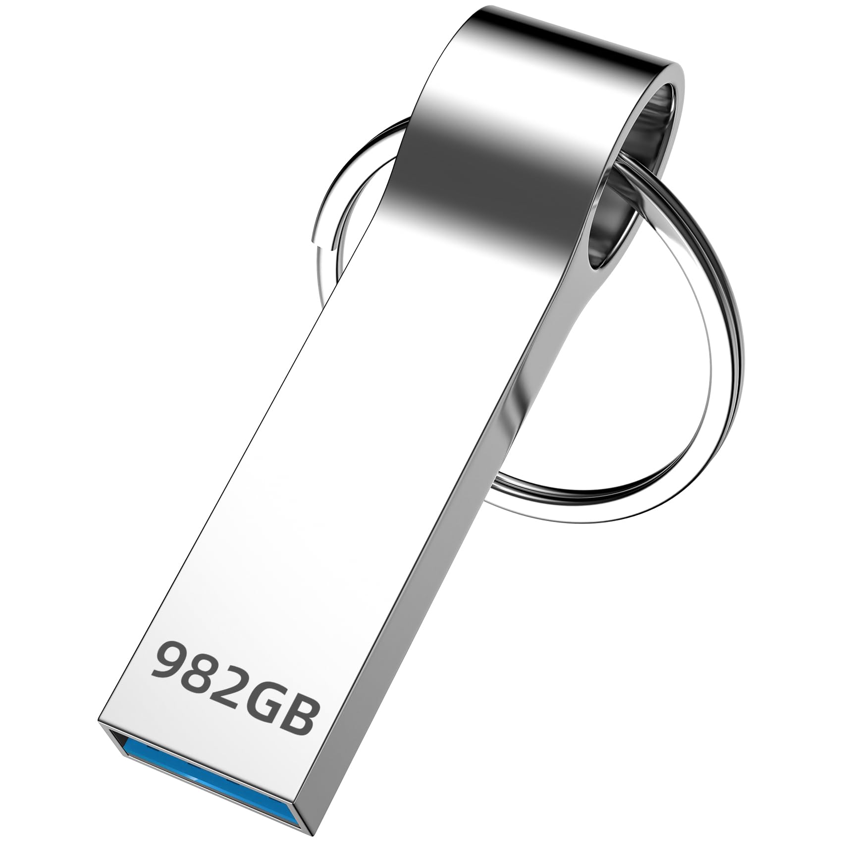 USB Memory Stick 982GB Metal USB Stick (Keyring included) USB 3.0 Flash Drive Waterproof Thumb Drive Portable Memory Stick Ideal for PC Laptop Desktop Speaker