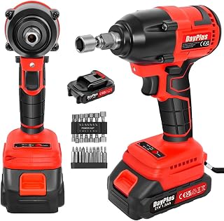 21V Cordless Impact Wrench,450 N.m High Torque Brushless Impact Gun,14 Impact Sockets Set,10 Screwdriver Bits,3 in 1 Electric Impact Wrench for Car,Home