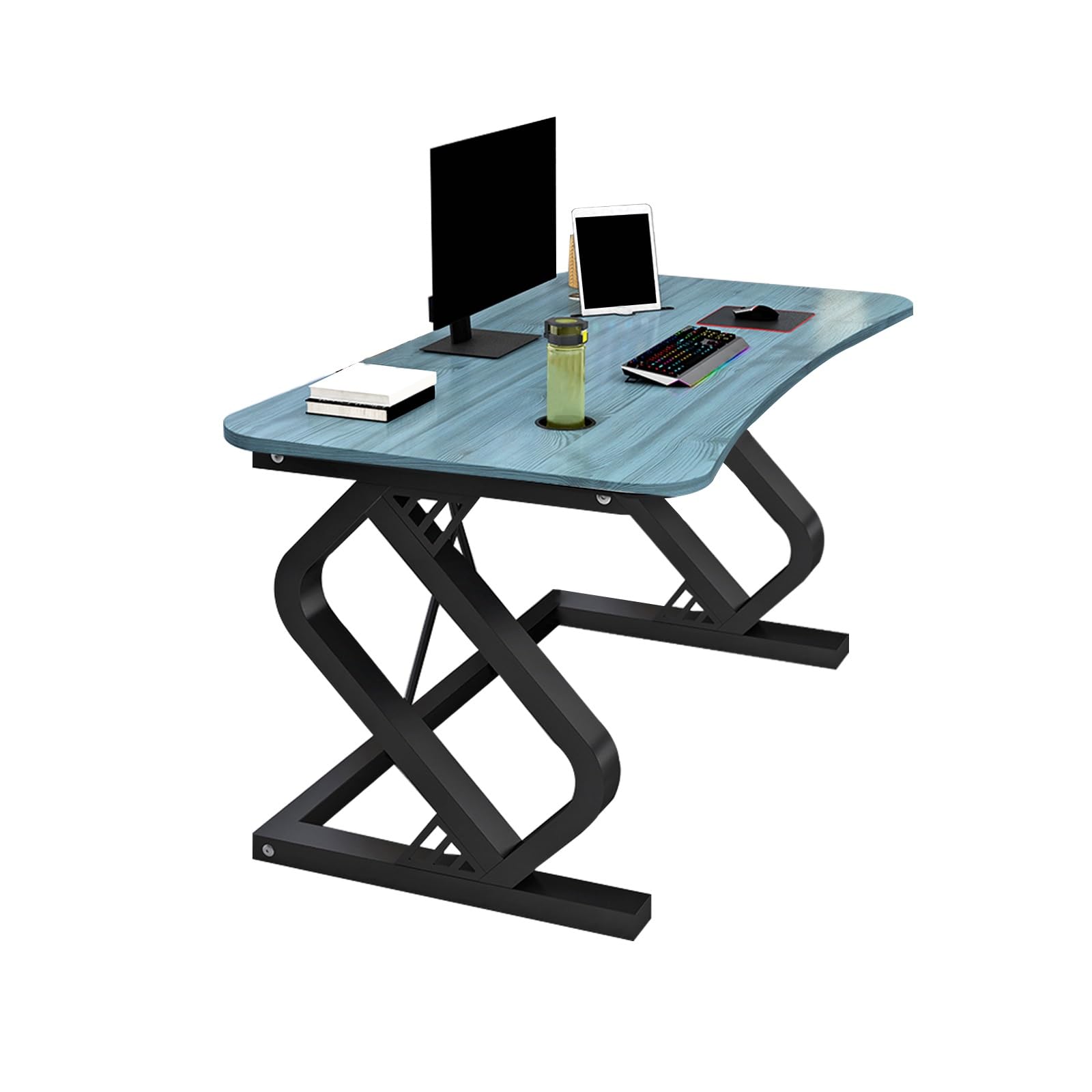 Bureau bleu idéal pour le bureau à domicile et la salle de jeux vidéo