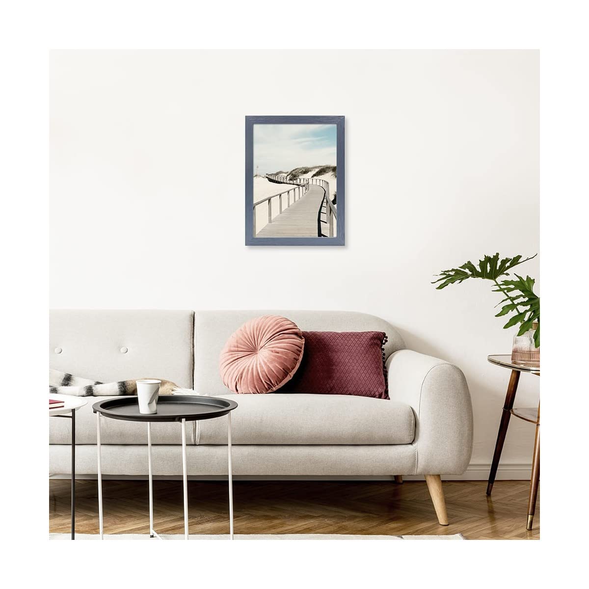 Ceanothe Cadre Photo 30x40 cm Blanc Bois FSC Décoratif ConvientA4 Collection Karma Verre acrylique Incassable Fabriqué en France