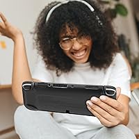 Vista 6 de Switch OLED - Funda protectora para Nintendo Switch OLED modelo 2021, compatible con Switch OLED y Joy-Con Controller Grip Case con protector