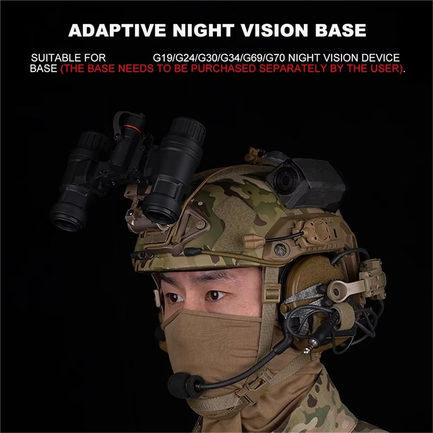 Tactical AN/PVS31 Night Vision Dummy Model - with Adjustable Helmet NVG Bracket Non-Function for Cosplay Display & Movie Props
