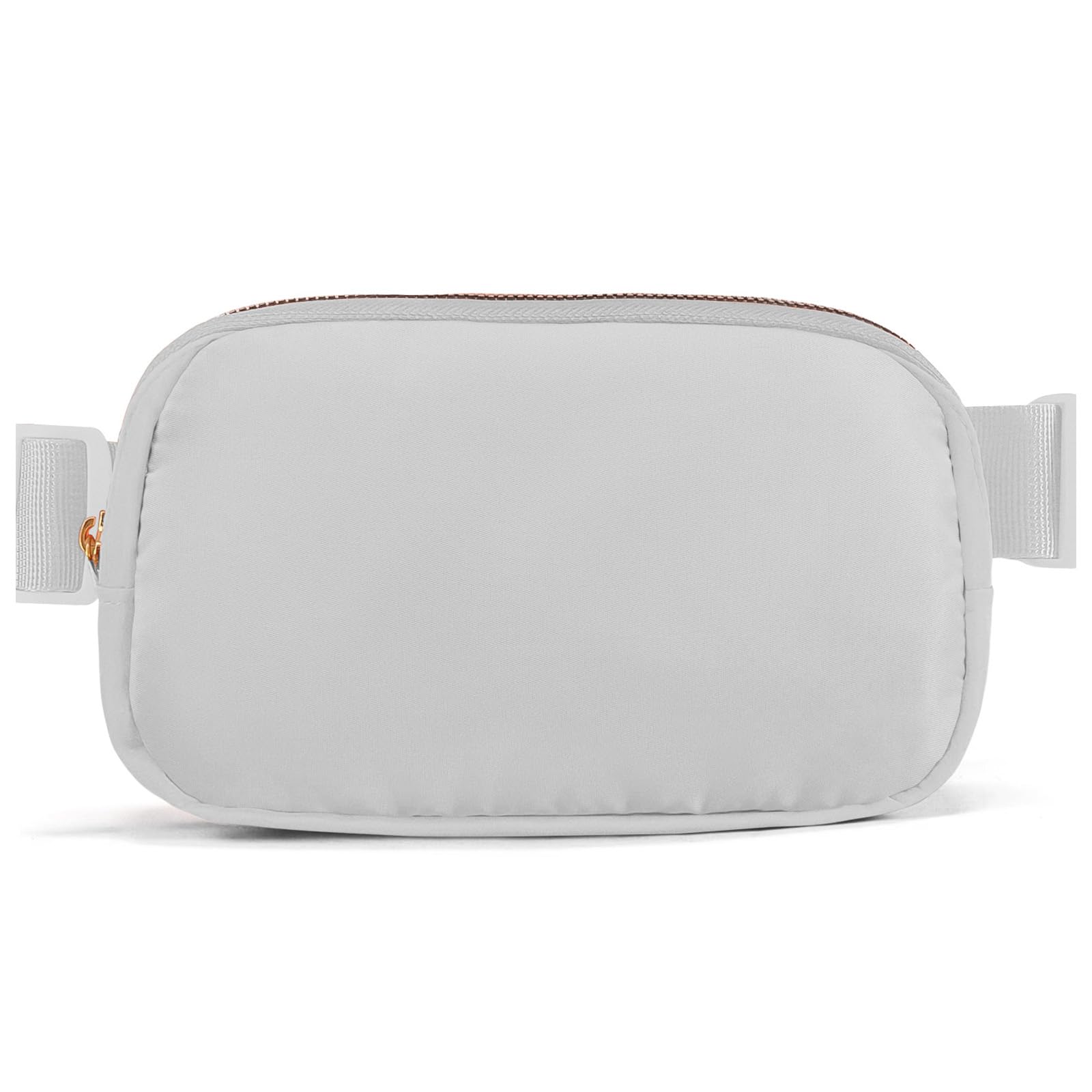 Belt Bag Zipper Fanny Pack Crossbody Bags for Women,Fashion Nylon Waist Packs, Water Repellent Two Way wear with Adjustable Strap Gifts for Teenage Girls Women Men(light gray)