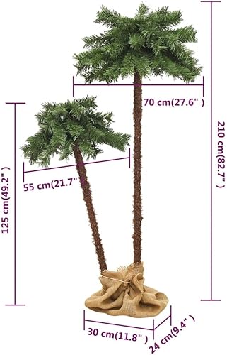 Miniatura 6 de Árbol de Navidad artificial de doble palmera preiluminado, árbol de Navidad artificial, árbol de Navidad con Luces, árbol de Navidad, arbolitos de