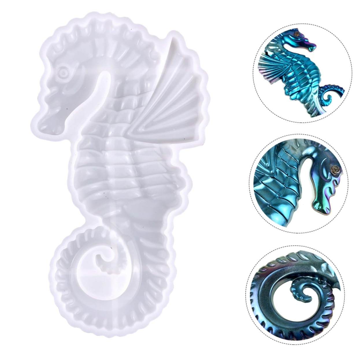 Lot De 5 Moules en Silicone Souple pour Décoration Murale Dhippocampe