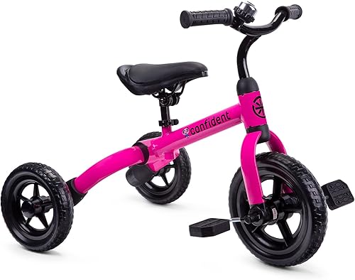 XPIY Triciclo para niños pequeños de 2 a 4 años de edad, bicicleta plegable 3 en 1 para niños y niñas, triciclo de bicicleta para niños con pedal
