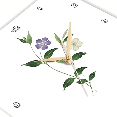 Miniatura 3 de 3dRose, Reloj de pared Vinca Minor Vintage Garden Floral Cut Out, 10x10