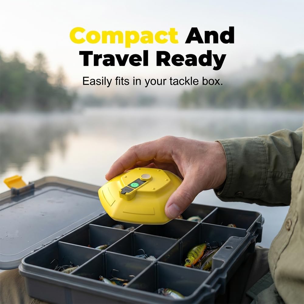 Floating Bait Aerator, 2026 New Rechargeable Aerator, Portable Fish Tank Aerator for Fishing Trips, IPX7 Aerator for Anglers