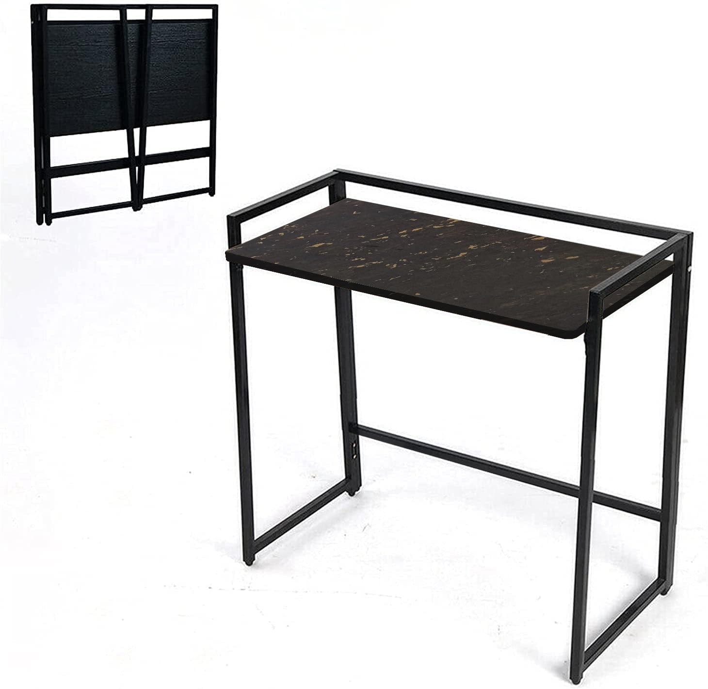 Torche Foldable Portable Study Table and Computer Desk - Folding PC Desk for Home Office (Granite Black) 2