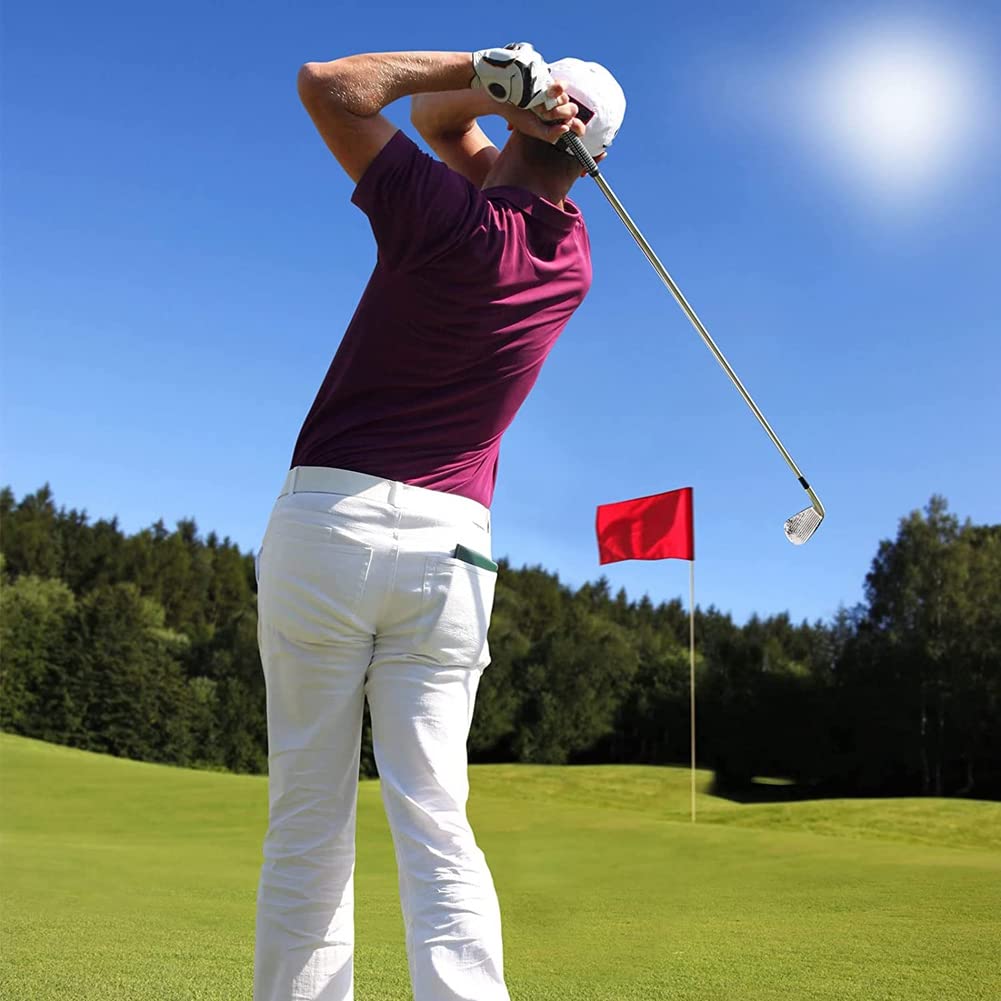 3-Teilige Golfflagge Golfzielflagge Solide Golfflaggen mit Eingelegtem wasserdichte Putting-Golfflaggen 8 X 6