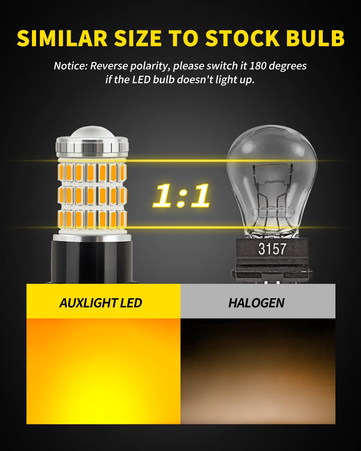 SEALIGHT 3156 3157 LED Bulb Amber Turn Signal Lights