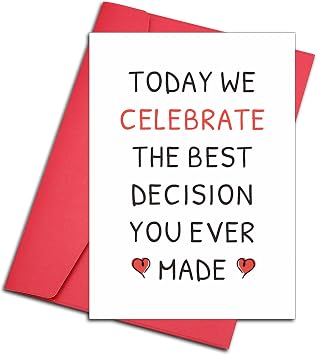 Valentines Day Card for Him Her Husband Wife, Valentines Day Gifts for Women Men Boyfriend Girlfriend, Valentine Cards for Adults Women Men, 1st Year Anniversary Paper Gifts for Wedding Anniversary