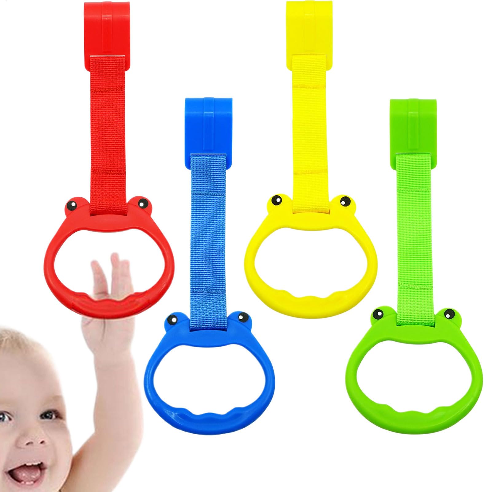Pull Up Rings for Play Pen,Odorless Safe Pull to Stand Toys - Nursery Furniture, Toddler Toys, Playpen Accessories for Chinese New Year, Valentine's Day